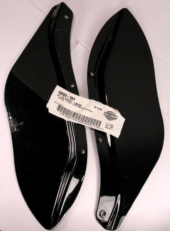 Harley davidson black fairing air deflectors model 58568-98a ! no reserve ! wow!
