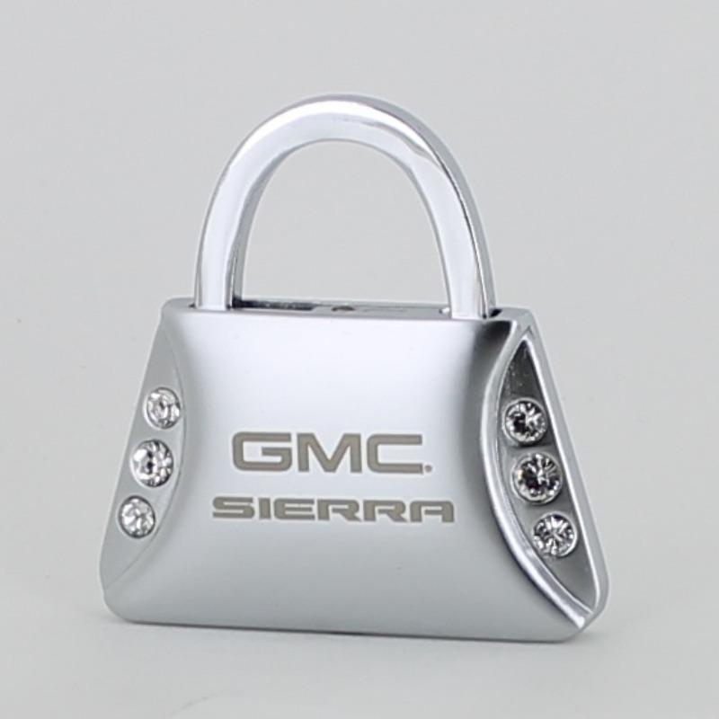 Gmc sierra purse shape keychain w/6 swarovski crystals