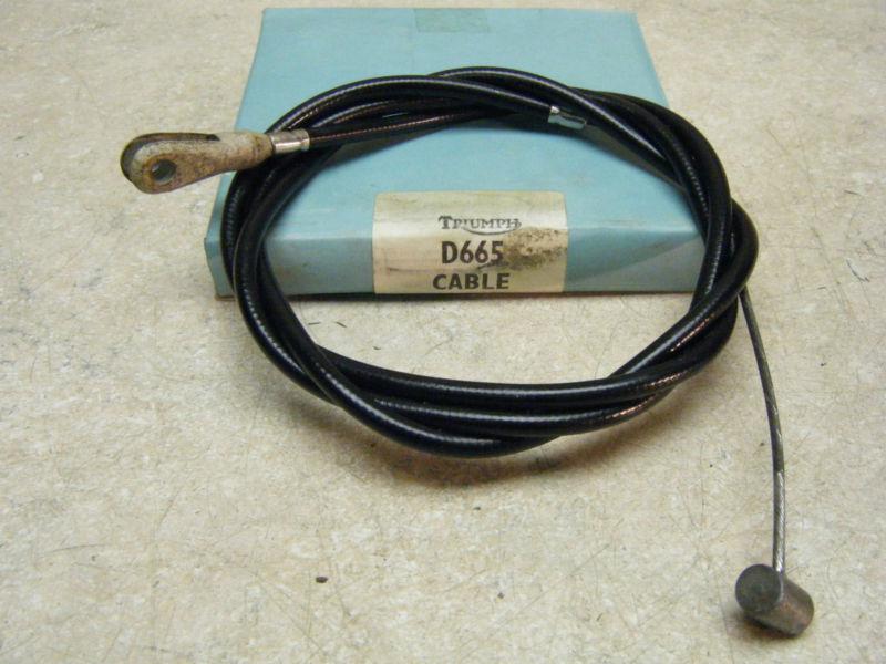 Nos triumph motorcycle brake cable d665 650 1968 tr6 t120 trophy bonneville