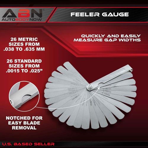 ABN Universal SAE and Metric Master Feeler Gauge 26-Piece Blade Tool 1 pack, US $19.70, image 3