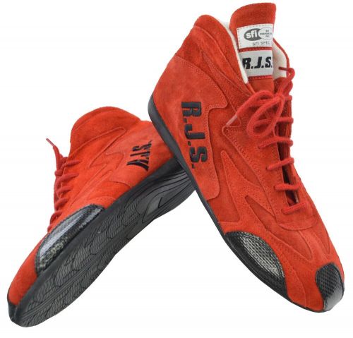 RJS RACING SFI 3.3/5 RACING DRIVING SHOES RED MID TOP MEN SIZE 9 IMSA SCCA IHRA, US $74.99, image 6