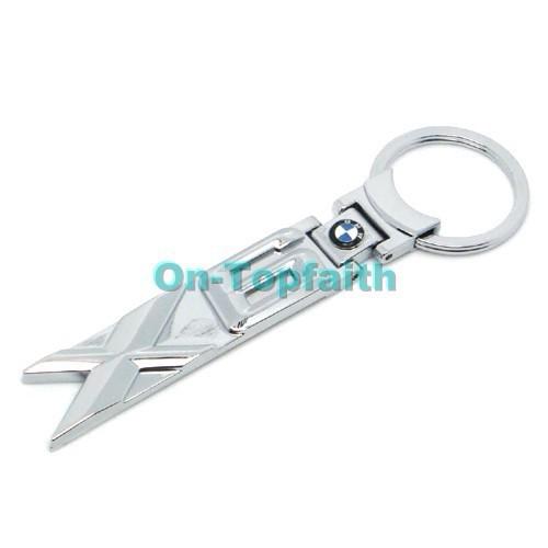 Heavy keychain key chain ring chrome fit x6 xdrive suv series sport 1day new