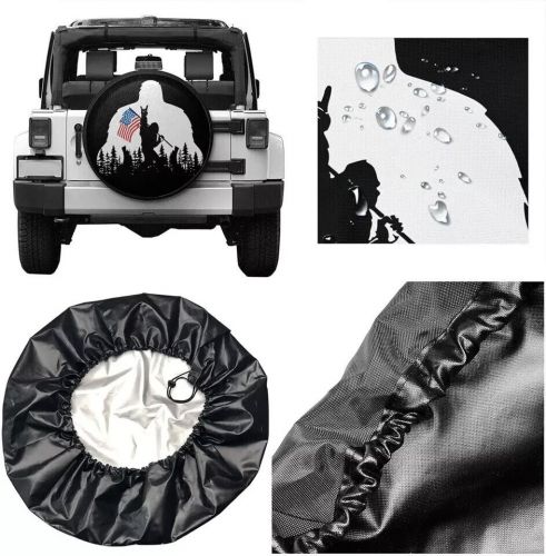 Bigfoot american flag camping spare tire cover wheel,15&#034;fits tire diameter 70-75