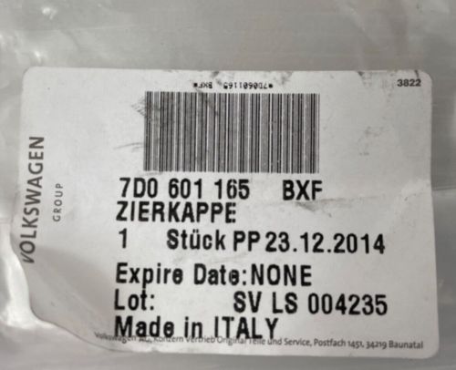 VW PASSAT B5 SHARAN TRANSPORTER T4 ALLOY WHEEL CENTRE HUB CAP COVER NEW GENUINE, US $, image 8