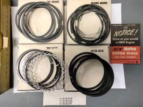 Mopar nos eng. piston ring set std-009" 53-59 plymouth, dodge 6cyl. 3.25bore