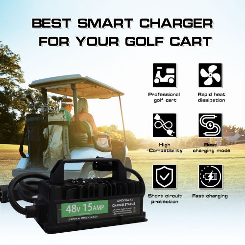 48Volt 15Amp Battery Charger O Ring Terminal Type For EZGO Club Car Golf Cart, US $109.99, image 4