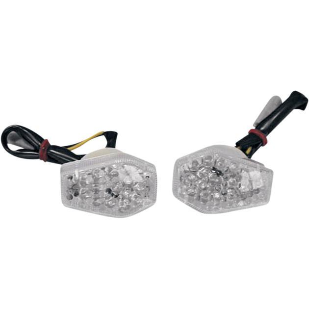 K&s led flush mount fairing marker lights clear fits kawasaki zx600g zx-6r 95-99