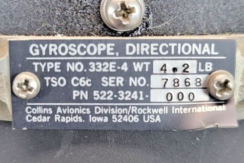 Collins Directional Gyro 332E-4, US $351.00, image 9