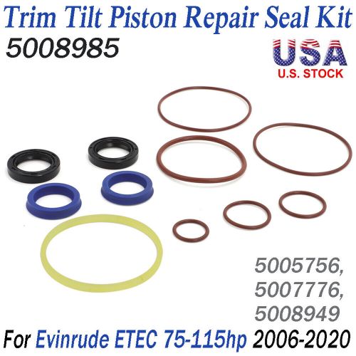 For Evinrude ETEC 75-115hp 2006-20 Cylinder Trim Tilt Piston Repair Seal Kit US, US $30.99, image 11