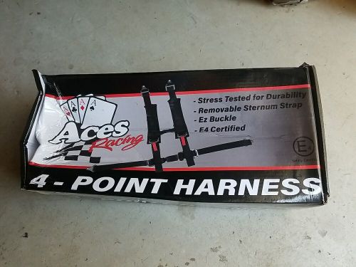 New Aces Racing 4 Point Harness with 2 Inch Padding Ez Buckle A10 E4 Certified, US $30.00, image 7