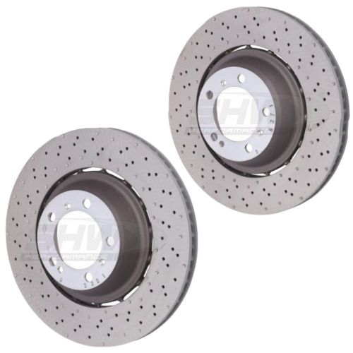 SHW Rear Drilled Brake Discs 380mm R90 X2 For Porsche 911 991 Turbo+S / 981 GT4, US $, image 2