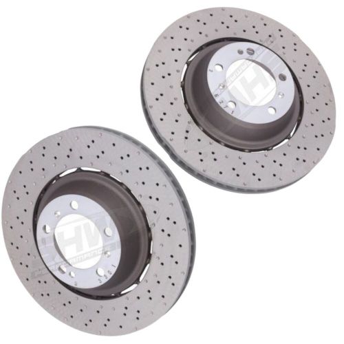 SHW Rear Drilled Brake Discs 380mm R90 X2 For Porsche 911 991 Turbo+S / 981 GT4, US $, image 3