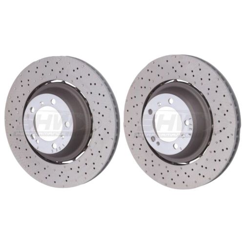 SHW Rear Drilled Brake Discs 380mm R90 X2 For Porsche 911 991 Turbo+S / 981 GT4, US $, image 4