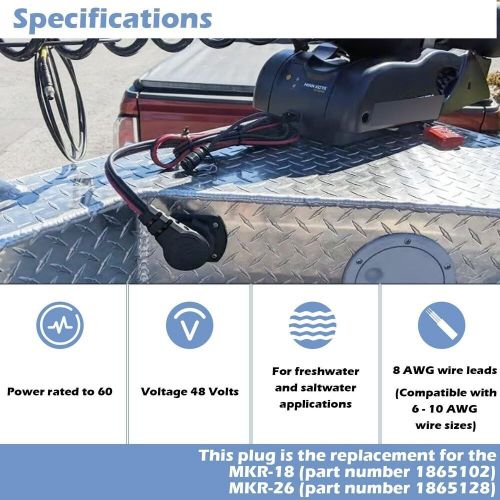 For Minn Kota 1865128 MKR-26 Motor Plug and Receptacle Marine Battery Accessory, US $139.30, image 6
