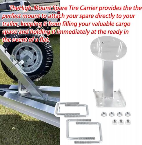 Spare Tire Mount Carrier Set High-Mount for 3" and 4" Trailer Frames 3001.0064, US $62.90, image 6