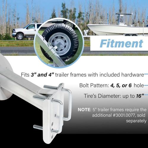 Spare Tire Mount Carrier Set High-Mount for 3" and 4" Trailer Frames 3001.0064, US $62.90, image 13
