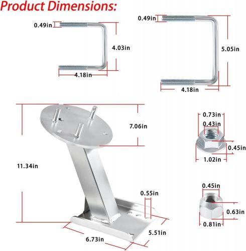 Spare Tire Mount Carrier Set High-Mount for 3" and 4" Trailer Frames 3001.0064, US $62.90, image 18