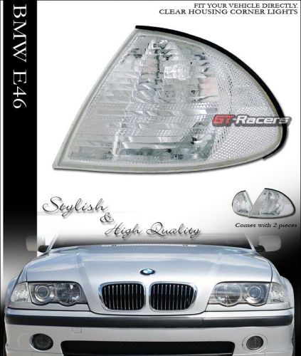 For 1999-2001 Bmw E46 4 Door Sedan Chrome Clear Signal Parking Corner Lights Yd, US $28.00, image 3