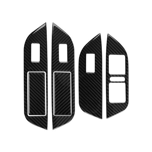 6PCS Power Window Lift Control Carbon Fiber Stickers Trim For VW Touareg 2011-18, US $37.99, image 8