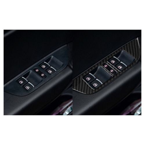 6PCS Power Window Lift Control Carbon Fiber Stickers Trim For VW Touareg 2011-18, US $37.99, image 9
