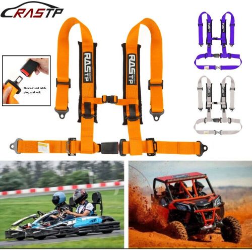 Universal 2" 4-Point Harness Quick Release Safety Seat Belt+1 Pair Shoulder Pads, US $62.88, image 14