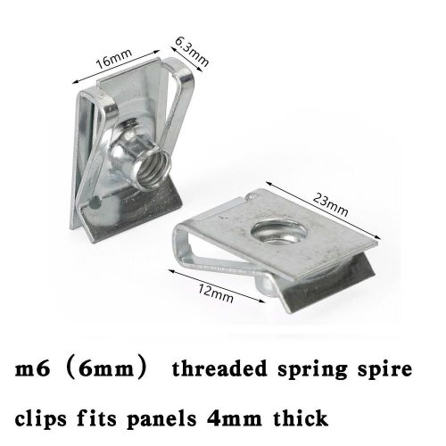10x Motorcycle Faring Bolt Nut Zinc-plated Screw Clip Speedclips 6mm Fits Honda, US $9.49, image 5