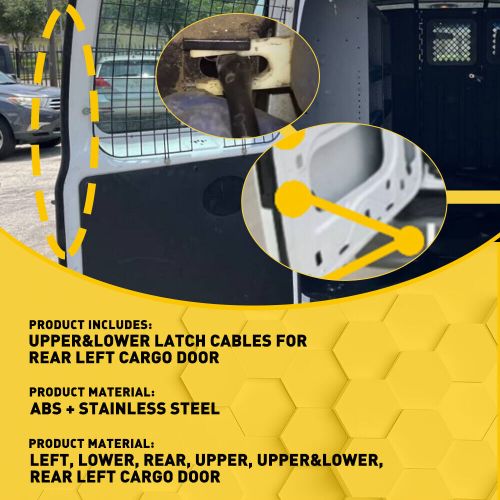 Left side hinged door latch release cable for 1992-2014 ford e150 e250 e350 van