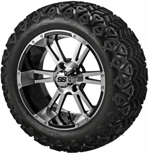 4 Golf Cart 23x10-14 All-Terrain Tires on 14x7 Black/Machined Raptor Wheels, US $639.00, image 3