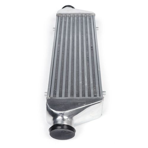 Universal aluminum polished tube &amp; fin intercooler 27&#034;x9&#034;x4&#034; 3inch inlet &amp;outlet