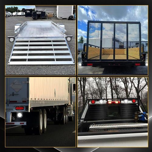 4Inch Round Tail Lights w/ Mounting Bracket 4PCS White Waterproof Lights USA, US $51.99, image 7