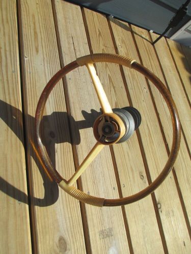 Vintage 1950's 1960's Boat Steering Wheel & Mount GOLD METAL FLAKE 15” BSMT, US $150.00, image 9