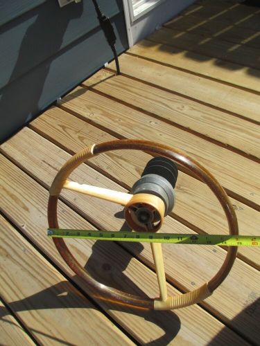 Vintage 1950's 1960's Boat Steering Wheel & Mount GOLD METAL FLAKE 15” BSMT, US $150.00, image 10