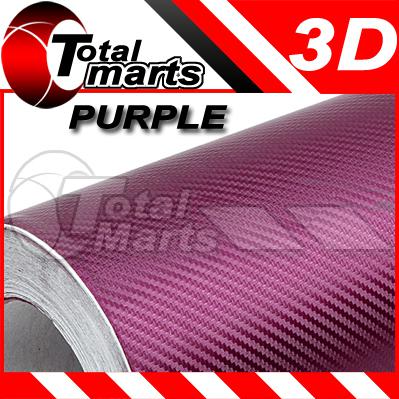 0.25m x 3m 3d purple carbon fiber twill-weave vinyl film car motorcycle bike