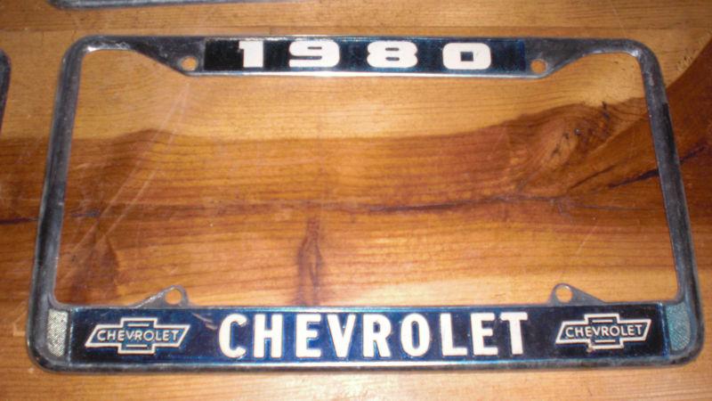 1980 chevy car truck chrome license plate frame