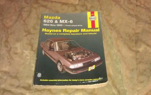 Haynes mazda 626 & mx-6 1983 thru 1992 repair manual 61041