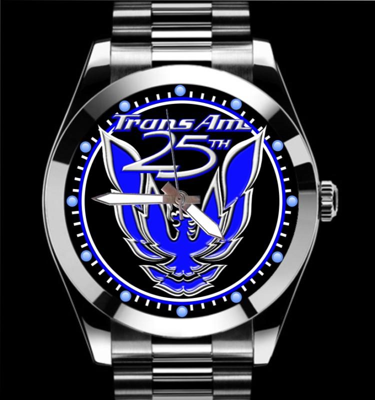Trans am 25th anniversary 1994 blue emblem stainless watch