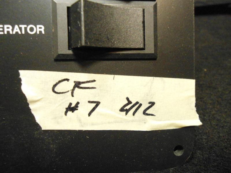 DASH PANEL WI/ HORN, BILGE PUMP, STERN/BOW, FUEL & AERATOR 16 3/16