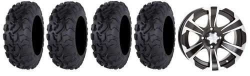 Itp ss312 14" wheels black 30" bajacross tires can-am commander maverick