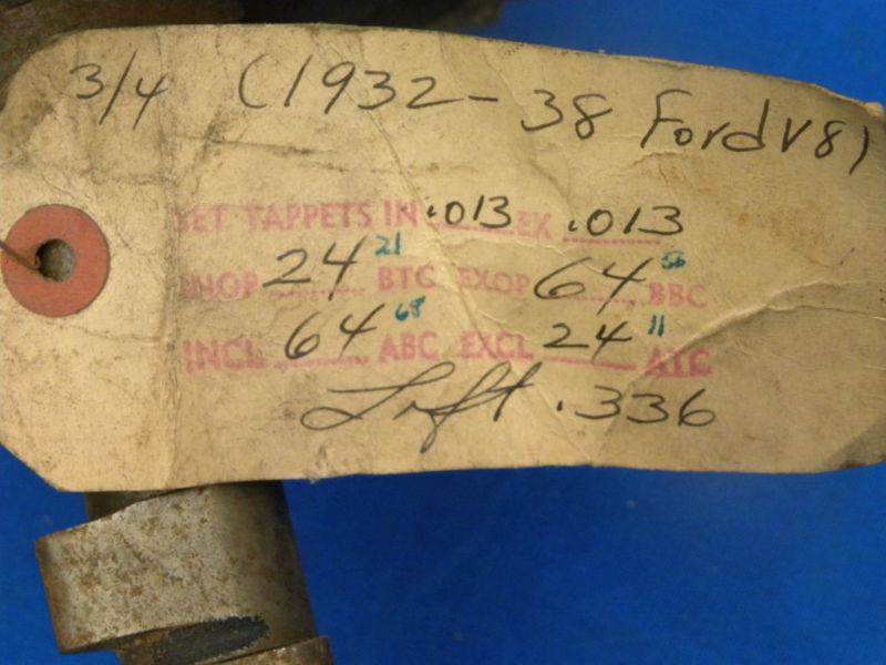 3/4 Grind Camshaft for 1932-1948 Ford Flatheat V8 - NOS or Refurbished, US $49.99, image 2
