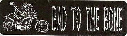 Motorcycle sticker for helmets or toolbox #15 bad to the bone