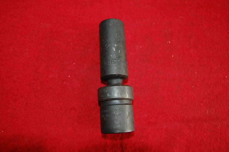 Snap on 1/2 drive deep 6 point impact swivel socket 3/4