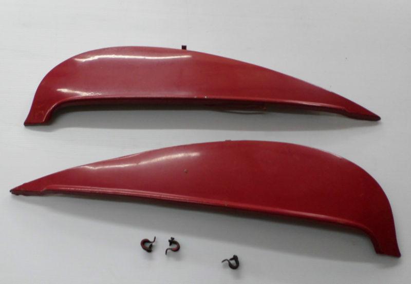57 chevy steel fender skirts with 3 clamps  no reserve!!!