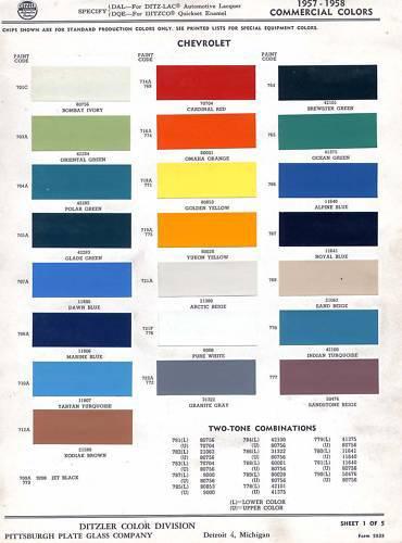 1964 1965 1966 1967 1968 dodge trucks van pickup paint chips 67 ditzler 2