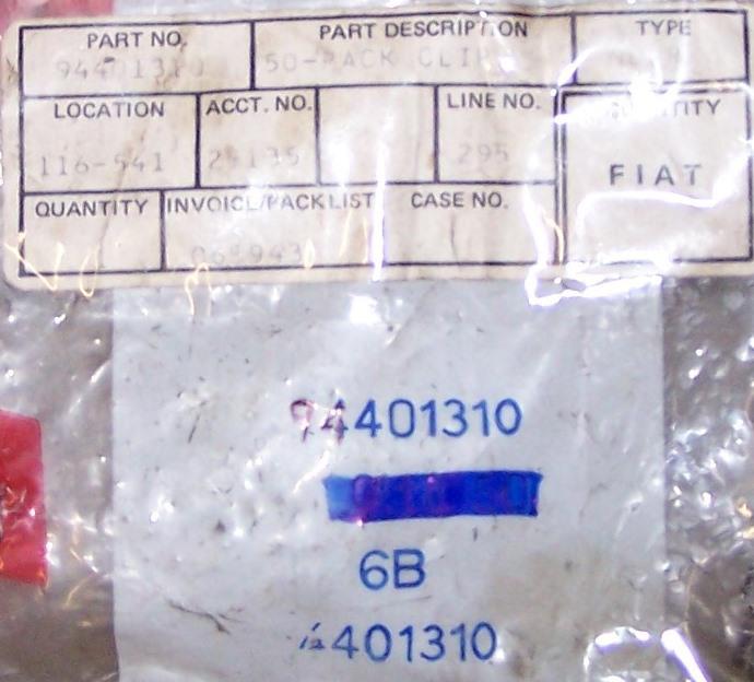 New fiat body molding clips (pink) set of 10 #94401310