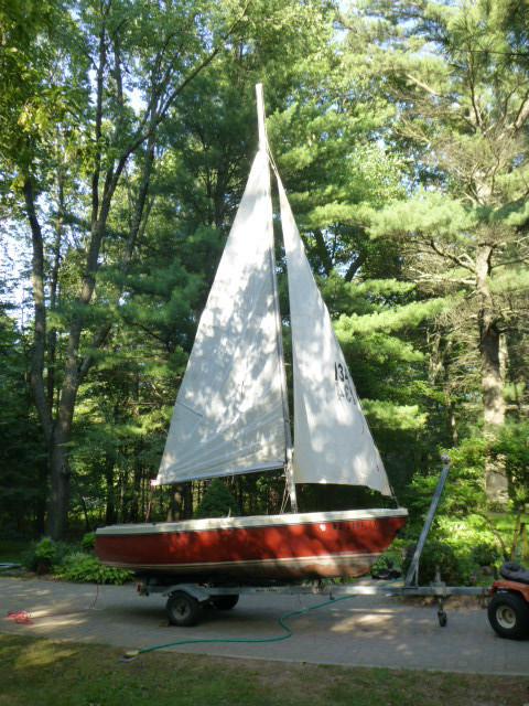 Sailboat mast / boom / sails / main and jib / stainless rigging