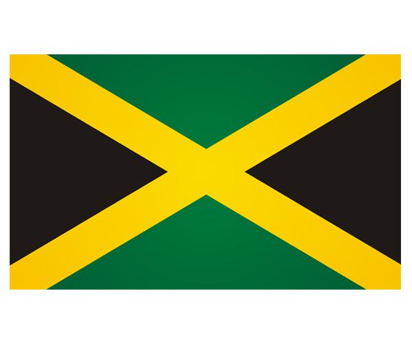 Jamaica flag decal 5"x3" jamaican reggae vinyl car bumper sticker zu1