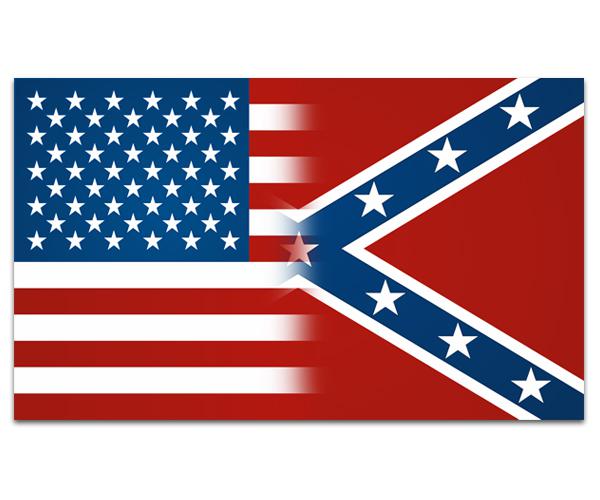 American confederate rebel flag decal 5"x3" usa vinyl car sticker (rh) zu1