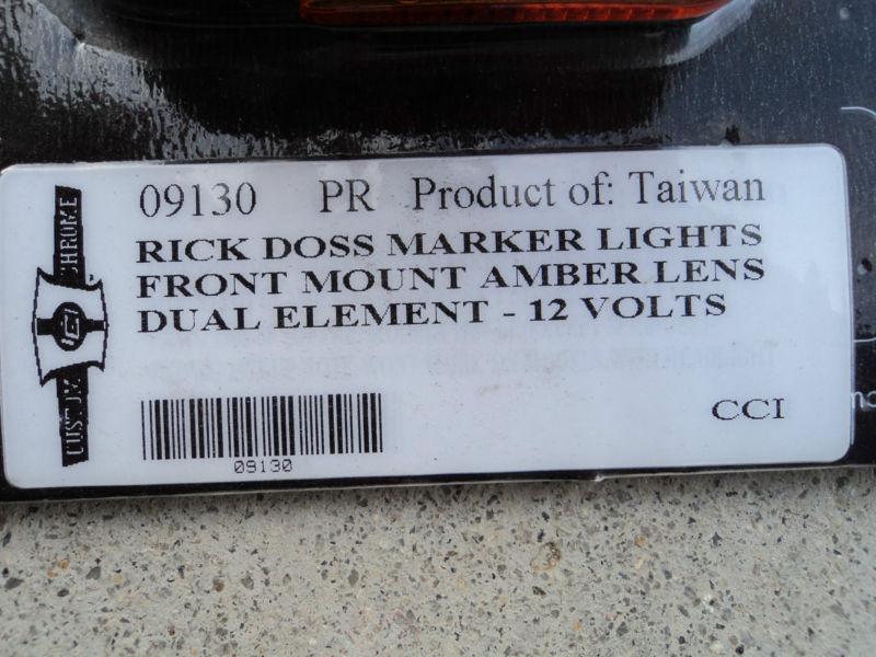 Buy Harley Rick Doss Front Mount Amber Lens Marker Lights, Dual Element