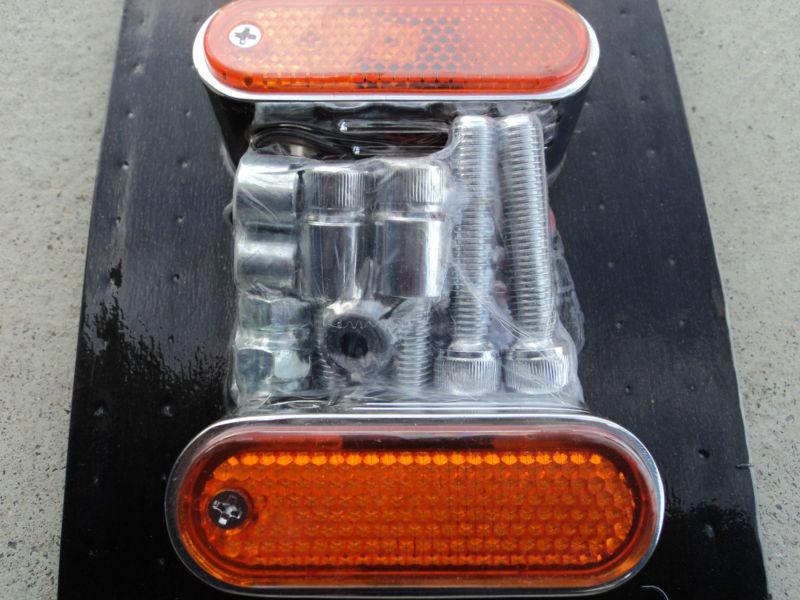 Buy Harley Rick Doss Front Mount Amber Lens Marker Lights, Dual Element