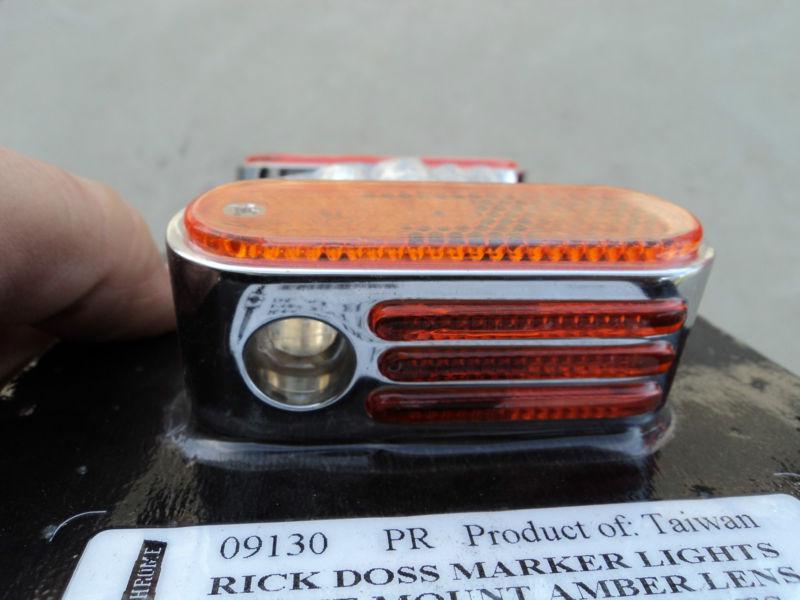 Buy Harley Rick Doss Front Mount Amber Lens Marker Lights, Dual Element